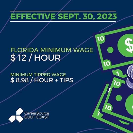 Florida minimum wage rises to 12 per hour on September 30