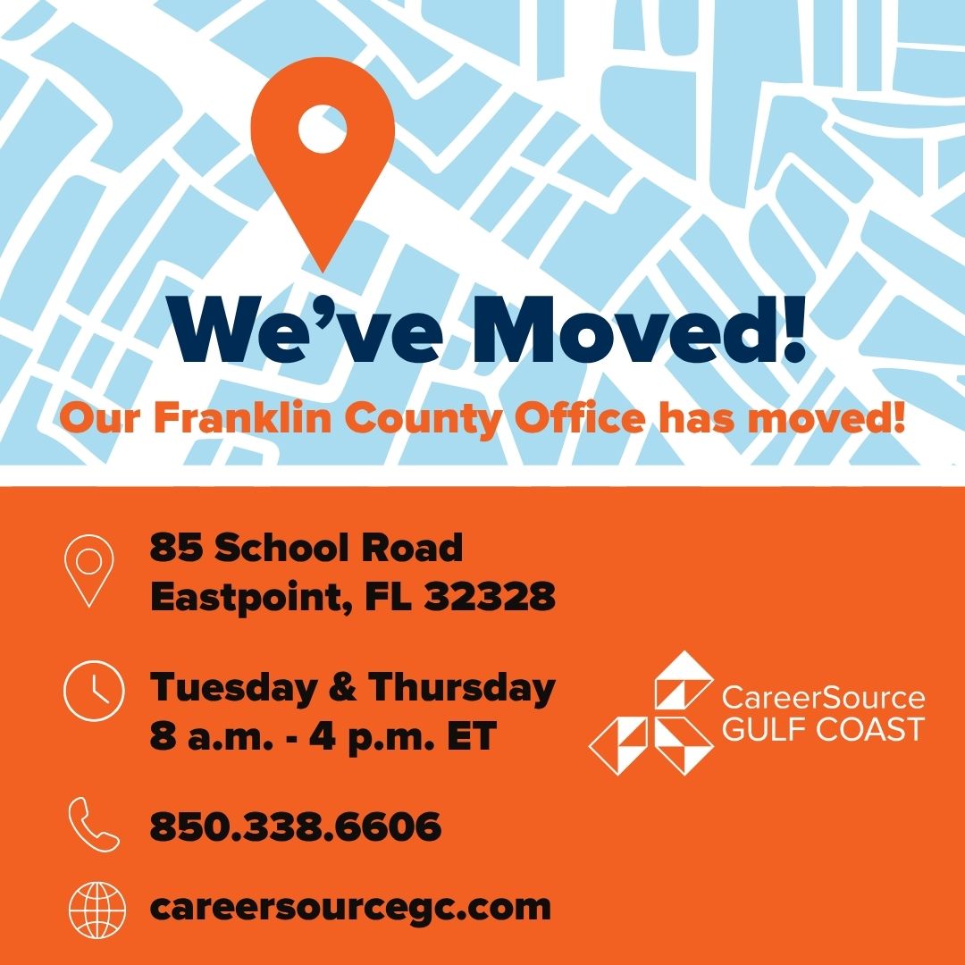Franklin County Office of CareerSource Gulf Coast has Moved